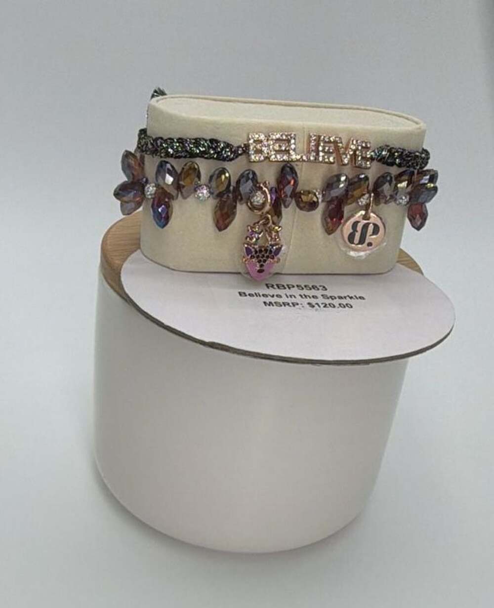 Bomb Party Believe In The Sparkle Rose Gold VINTAGE Holiday Stack